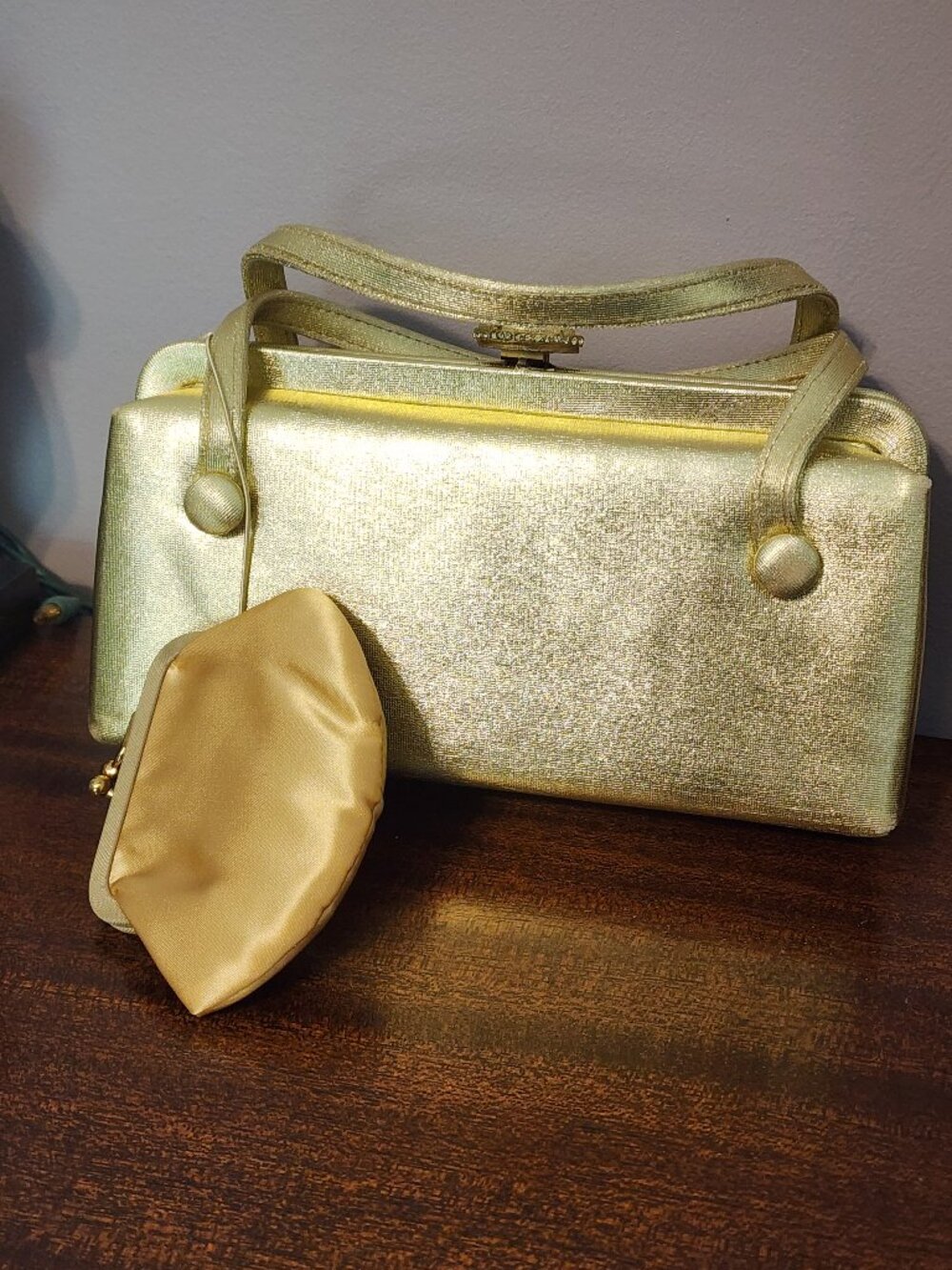 Vintage Gold After 5 Evening Purse with Coin Purse